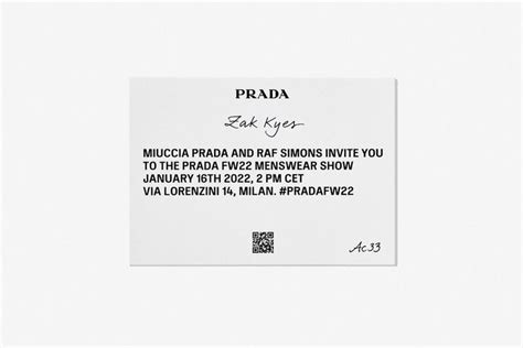 Prada Theme Invitation 